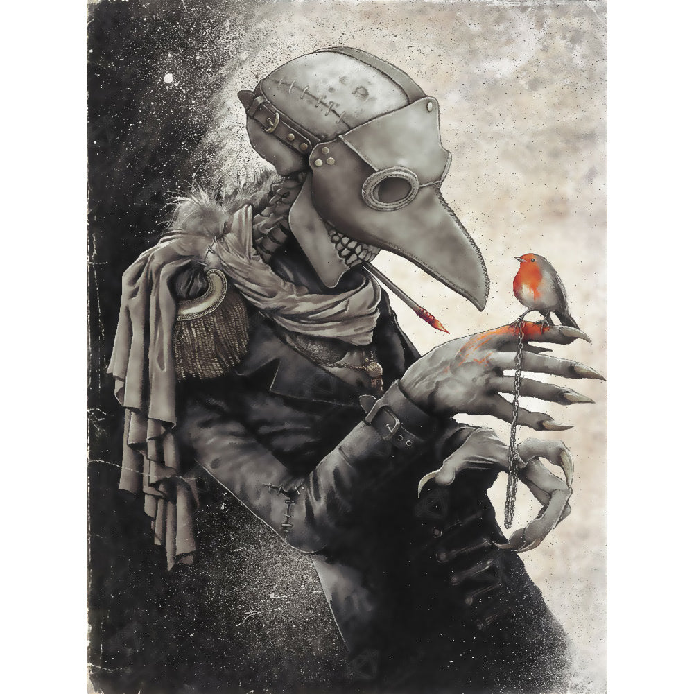 Diamond Painting - Full Round - Him and the bird (30*40CM)