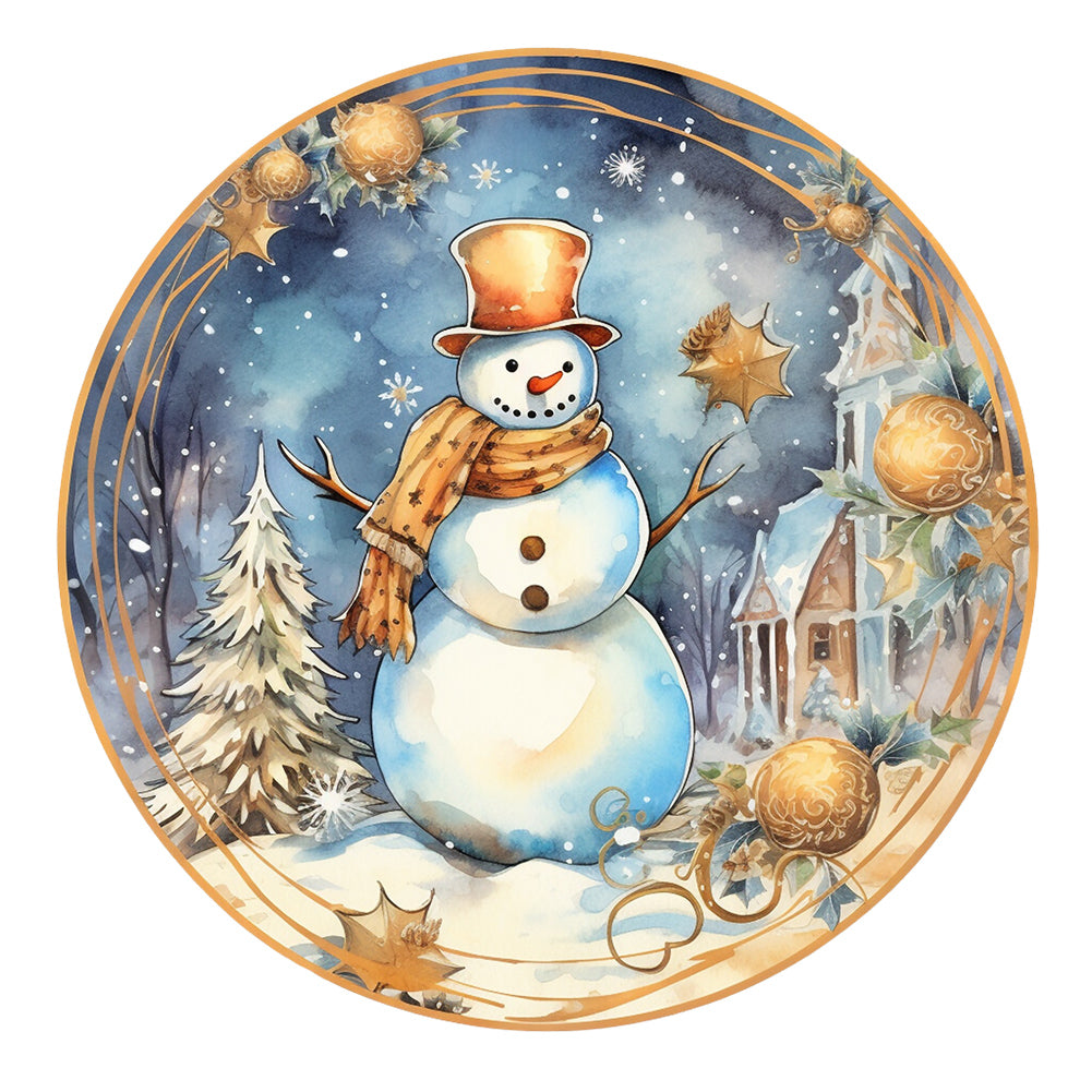Diamond Painting - Full Round - winter snowman (30*30CM)