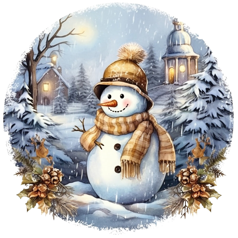 Diamond Painting - Full Round - winter snowman (30*30CM)