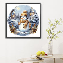 Load image into Gallery viewer, Diamond Painting - Full Round - winter snowman (30*30CM)
