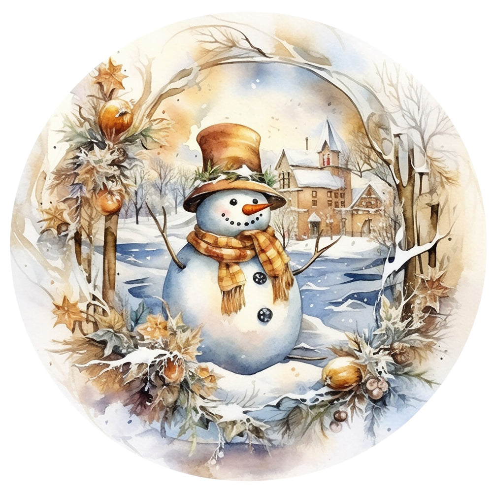 Diamond Painting - Full Round - winter snowman (30*30CM)