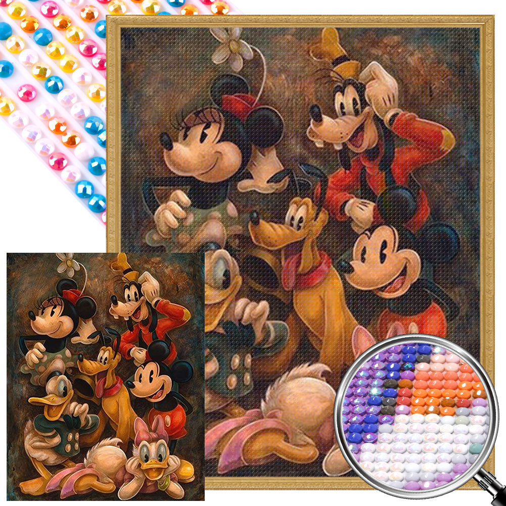AB Diamond Painting - Full Round - mickey and friends (40*50CM)