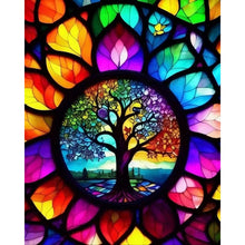 Load image into Gallery viewer, AB Diamond Painting - Full Round - stained glass tree (40*50CM)
