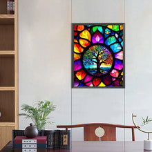 Load image into Gallery viewer, AB Diamond Painting - Full Round - stained glass tree (40*50CM)
