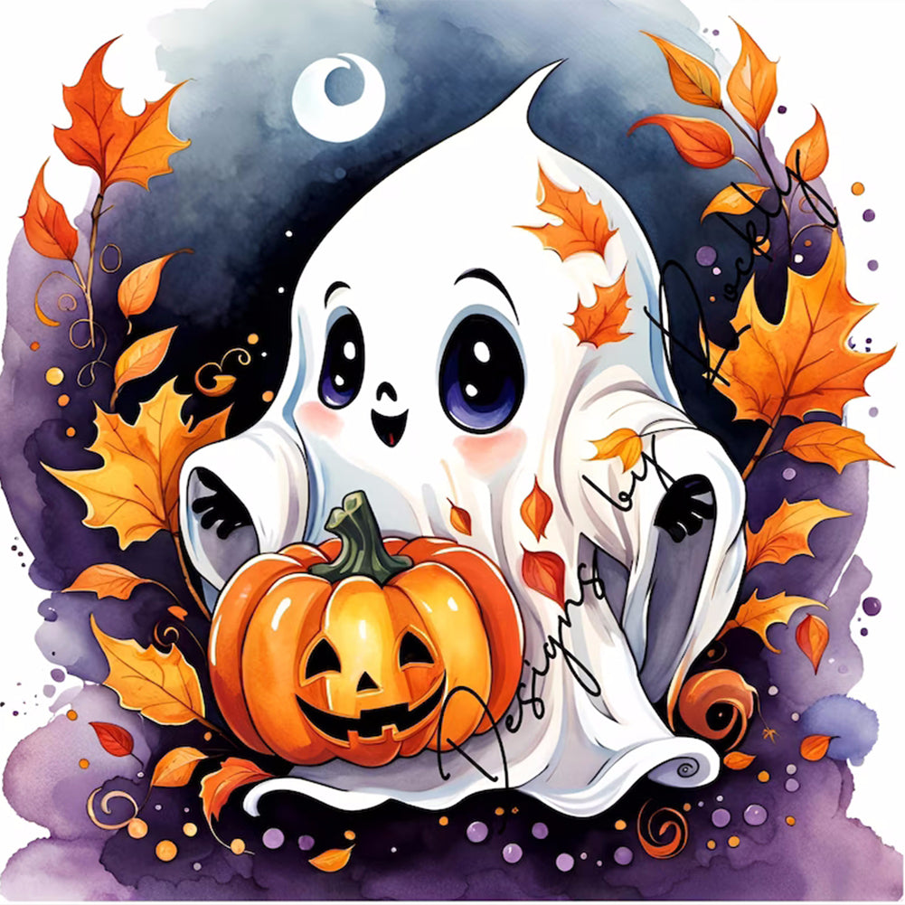 Diamond Painting - Full Round - Cute little ghost (30*30CM)