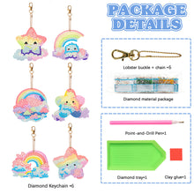 Load image into Gallery viewer, 8PCS Diamond Art Keyring Little Animal Double Sided Crown Special Shape Handbag
