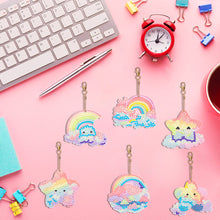 Load image into Gallery viewer, 8PCS Diamond Art Keyring Little Animal Double Sided Crown Special Shape Handbag
