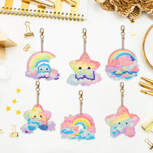Load image into Gallery viewer, 8PCS Diamond Art Keyring Little Animal Double Sided Crown Special Shape Handbag

