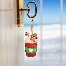 Load image into Gallery viewer, 5PCS Double Sided Special Shape Diamond Art Keyring Little Bear in Red Cardinals
