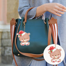 Load image into Gallery viewer, 5PCS Double Sided Special Shape Diamond Art Keyring Little Bear in Red Cardinals
