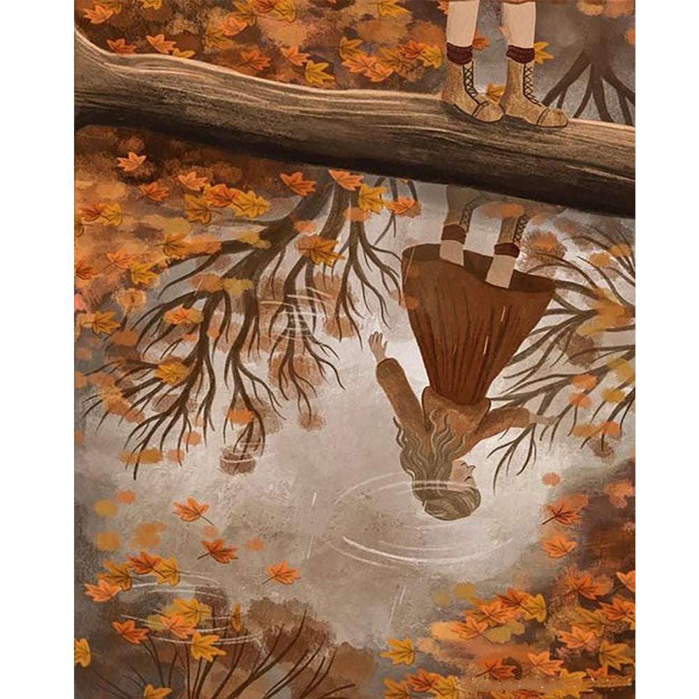 Diamond Painting - Full Round - Autumn vibe girl (40*50CM)