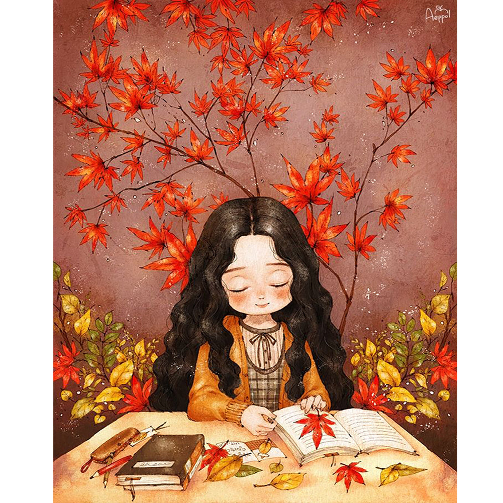 Diamond Painting - Full Round - Autumn vibe girl (40*50CM)
