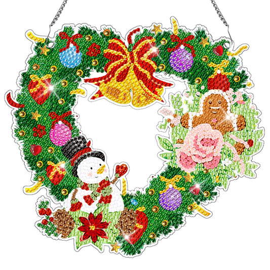 Special Shaped Crystal Painting Wreath Christmas Cookie Man Christmas Bear Santa