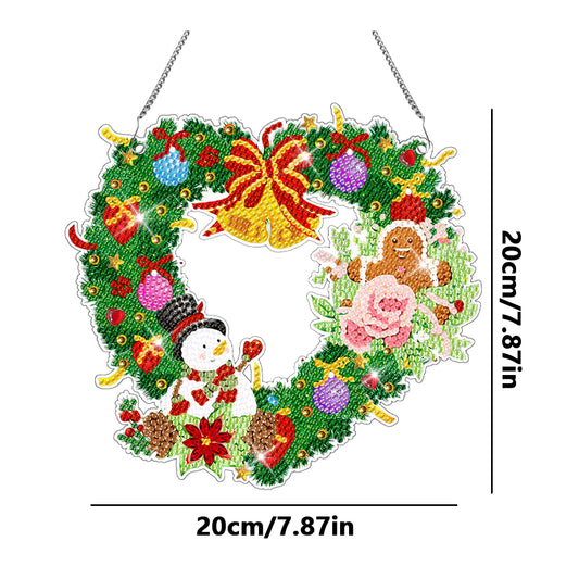 Special Shaped Crystal Painting Wreath Christmas Cookie Man Christmas Bear Santa