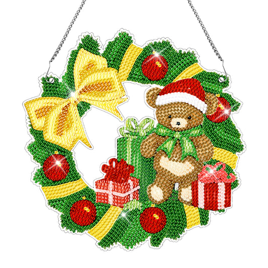 Special Shaped Crystal Painting Wreath Christmas Cookie Man Christmas Bear Santa