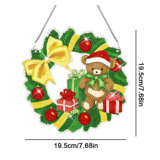 Special Shaped Crystal Painting Wreath Christmas Cookie Man Christmas Bear Santa