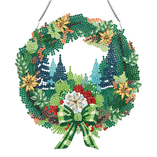 Special Shaped Crystal Painting Wreath Christmas Cookie Man Christmas Bear Santa