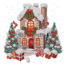Load image into Gallery viewer, Diamond Painting - Partial Special Shaped - Christmas cabin (30*30CM)
