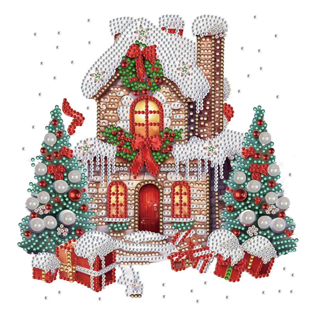 Diamond Painting - Partial Special Shaped - Christmas cabin (30*30CM)