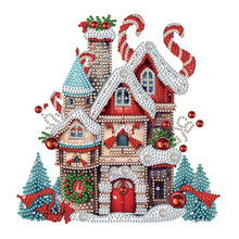 Load image into Gallery viewer, Diamond Painting - Partial Special Shaped - Christmas cabin (30*30CM)
