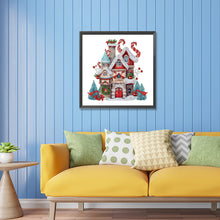 Load image into Gallery viewer, Diamond Painting - Partial Special Shaped - Christmas cabin (30*30CM)

