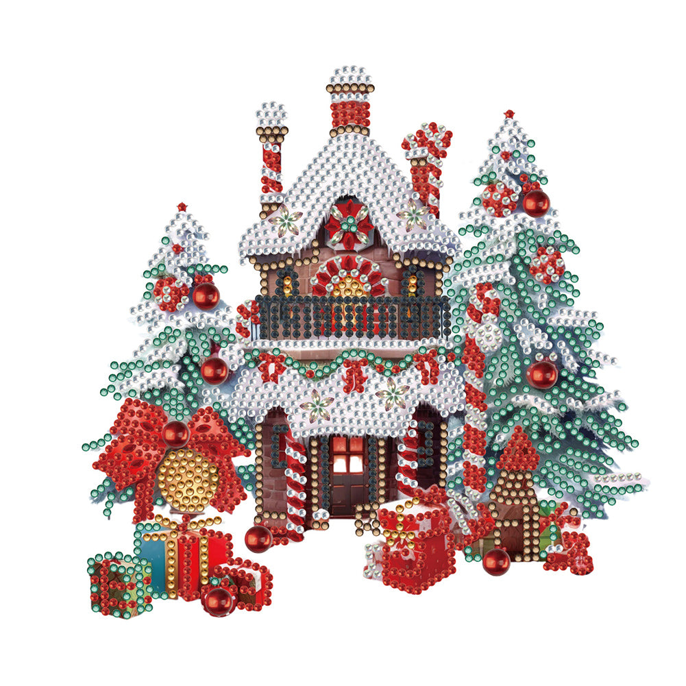 Diamond Painting - Partial Special Shaped - Christmas cabin (30*30CM)