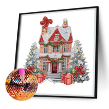 Load image into Gallery viewer, Diamond Painting - Partial Special Shaped - Christmas cabin (30*30CM)
