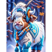 Load image into Gallery viewer, Diamond Painting - Full Round - Young yak wearing clothes (30*40CM)
