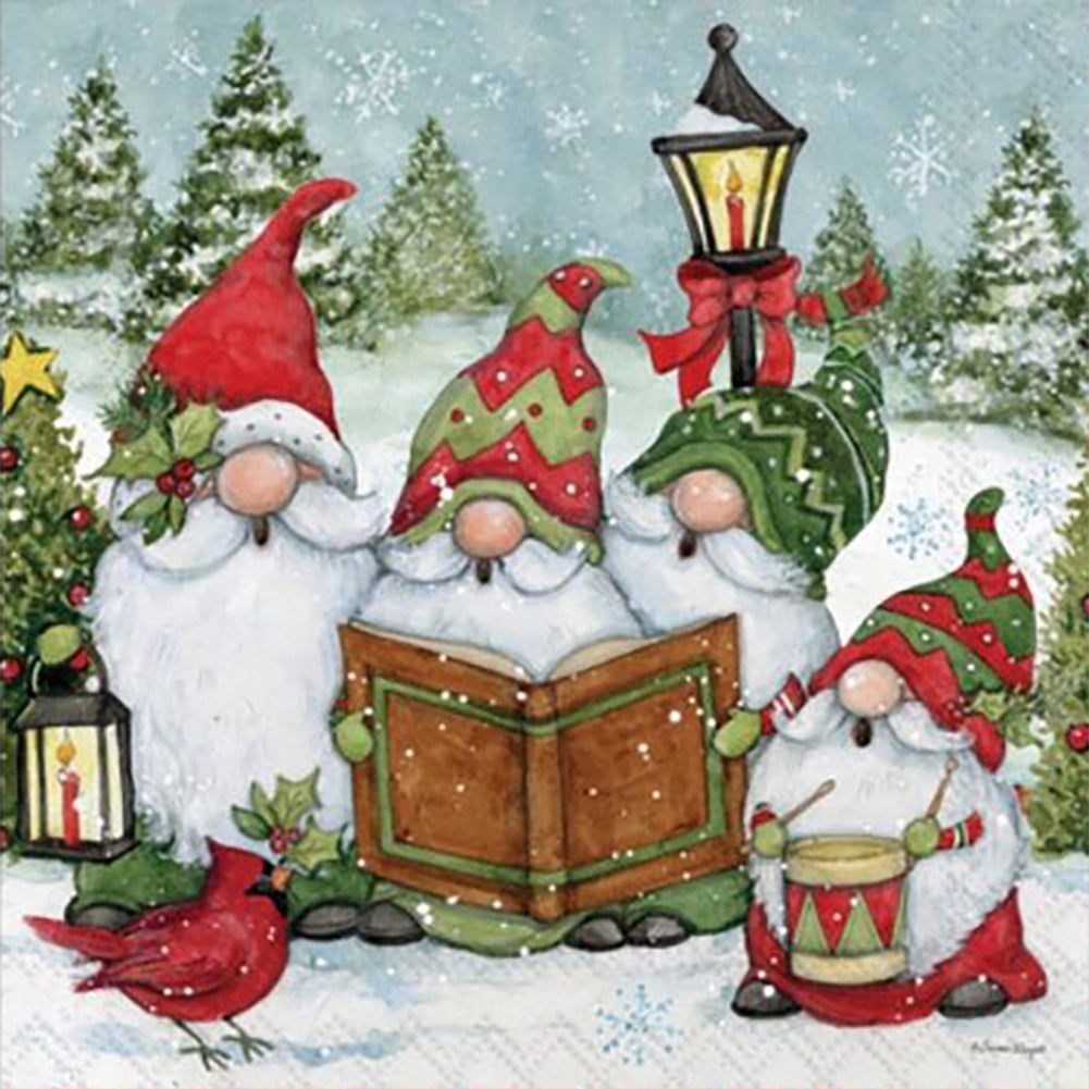 Diamond Painting - Full Round - Christmas Carol Gnome (30*30CM)