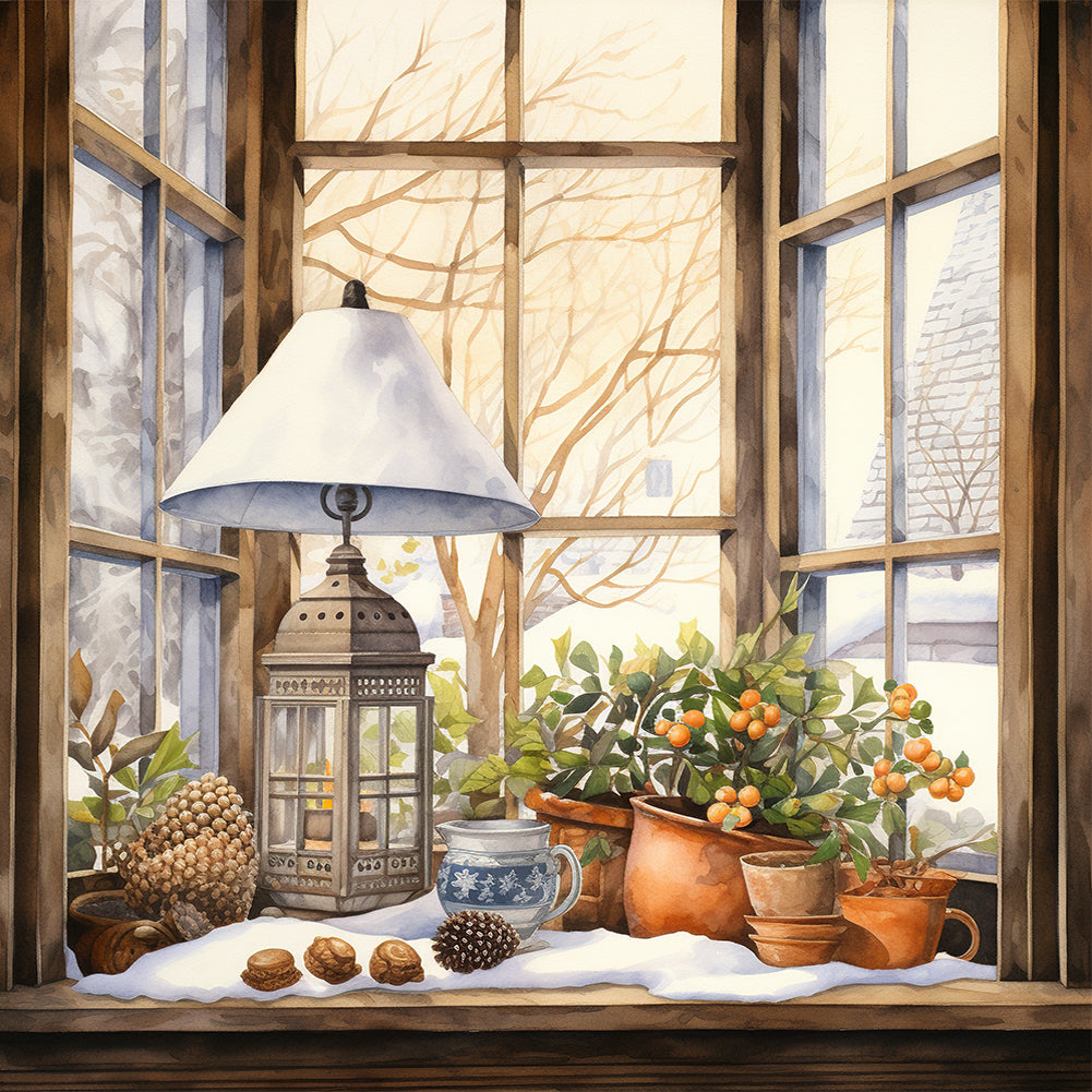 Diamond Painting - Full Round - winter room (30*30CM)