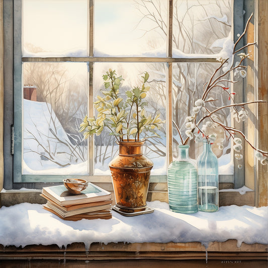 Diamond Painting - Full Round - winter room (30*30CM)