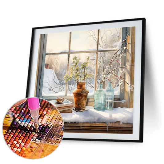 Diamond Painting - Full Round - winter room (30*30CM)