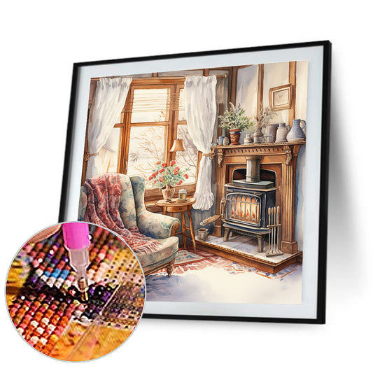Diamond Painting - Full Round - winter room (30*30CM)