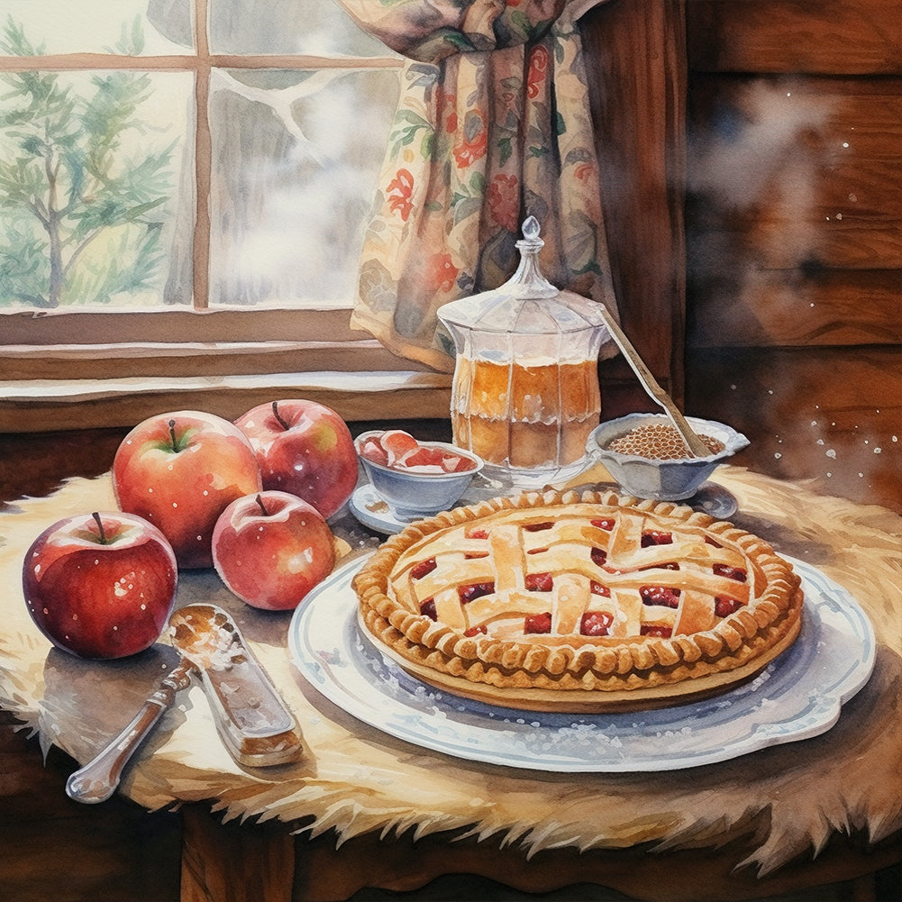 Diamond Painting - Full Round - winter room (30*30CM)
