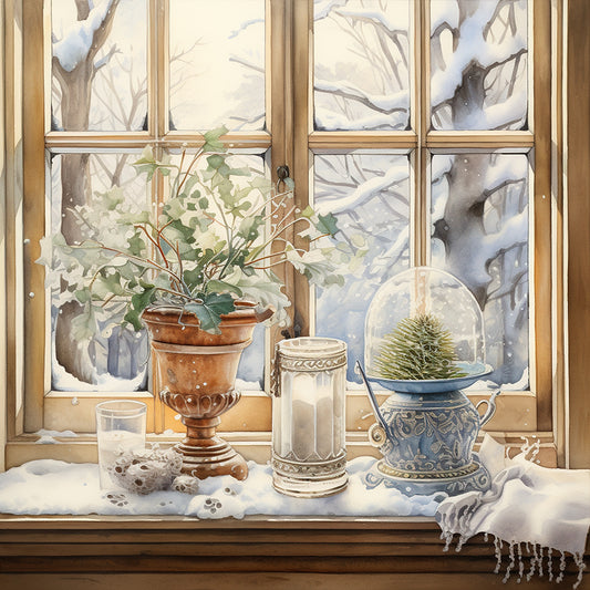 Diamond Painting - Full Round - winter room (30*30CM)