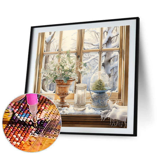 Diamond Painting - Full Round - winter room (30*30CM)