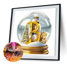 Load image into Gallery viewer, Diamond Painting - Full Round - Christmas crystal ball letter B (30*30CM)
