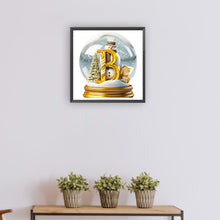 Load image into Gallery viewer, Diamond Painting - Full Round - Christmas crystal ball letter B (30*30CM)
