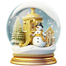 Load image into Gallery viewer, Diamond Painting - Full Round - Christmas crystal ball letter J (30*30CM)
