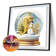 Load image into Gallery viewer, Diamond Painting - Full Round - Christmas crystal ball letter J (30*30CM)
