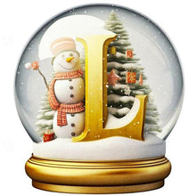 Load image into Gallery viewer, Diamond Painting - Full Round - Christmas crystal ball letter L (30*30CM)
