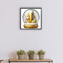 Load image into Gallery viewer, Diamond Painting - Full Round - Christmas crystal ball letter L (30*30CM)
