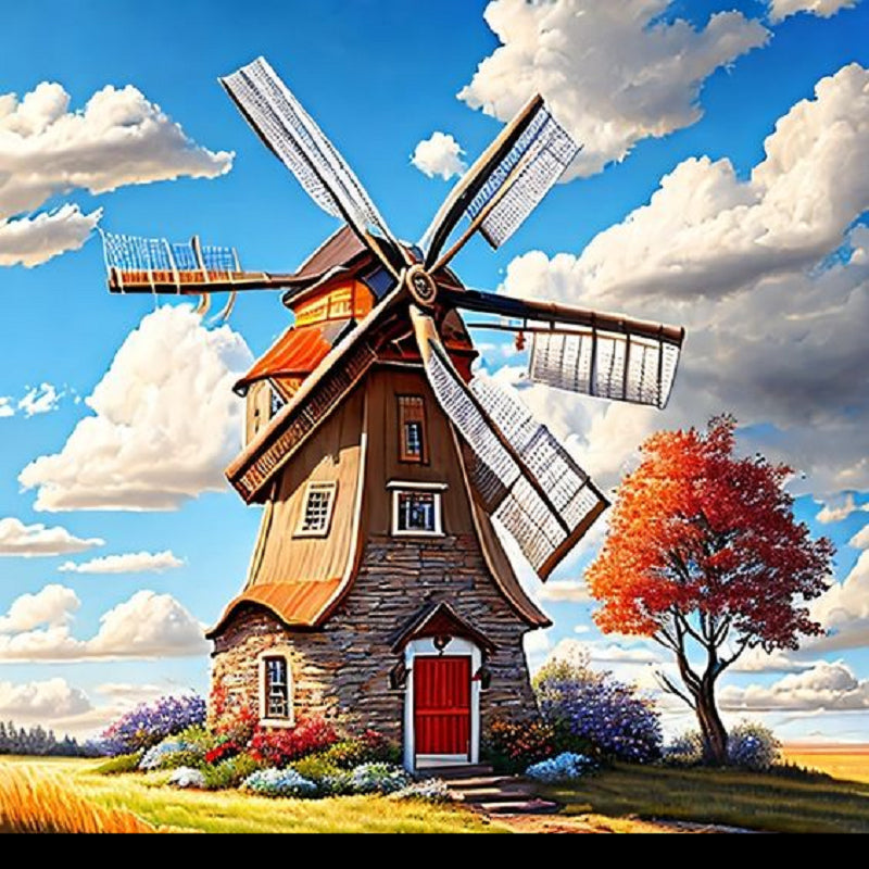 Diamond Painting - Full Round - Windmill Cottage (40*40CM)