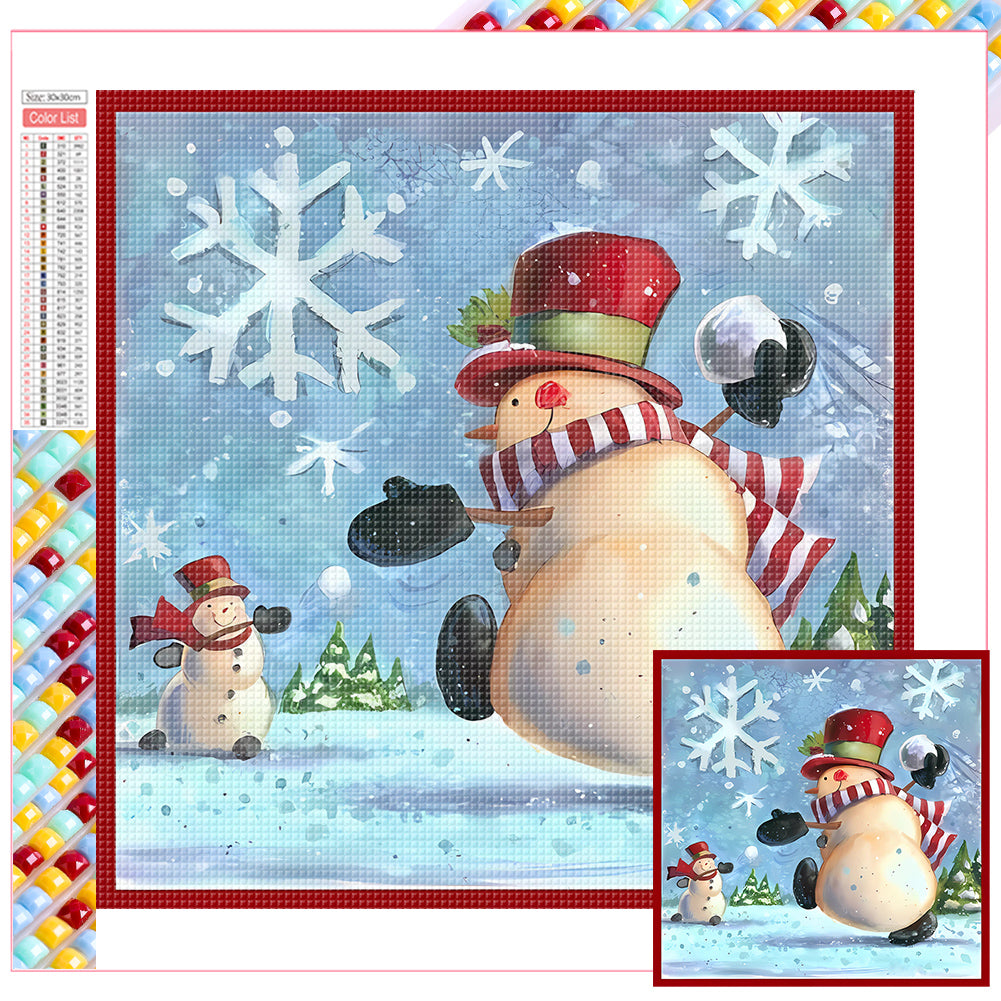 Diamond Painting - Full Square - snowman (30*30CM)