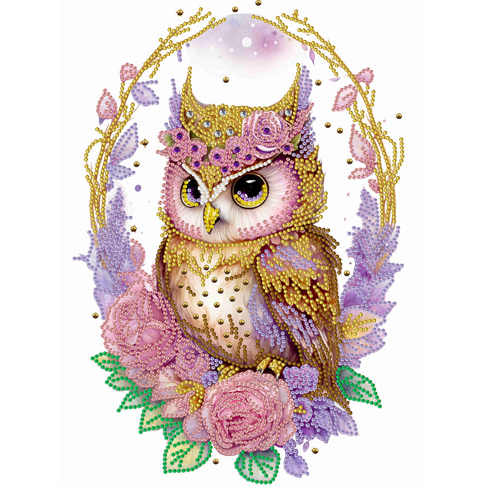 Diamond Painting - Partial Special Shaped - Garland Owl (30*40CM)