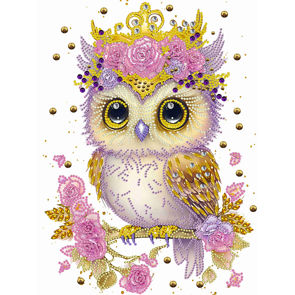 Diamond Painting - Partial Special Shaped - Garland Owl (30*40CM)
