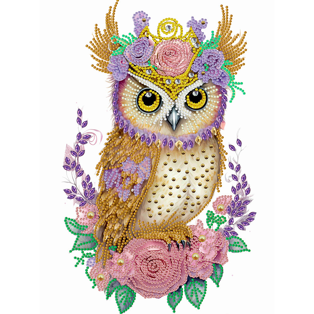 Diamond Painting - Partial Special Shaped - Garland Owl (30*40CM)