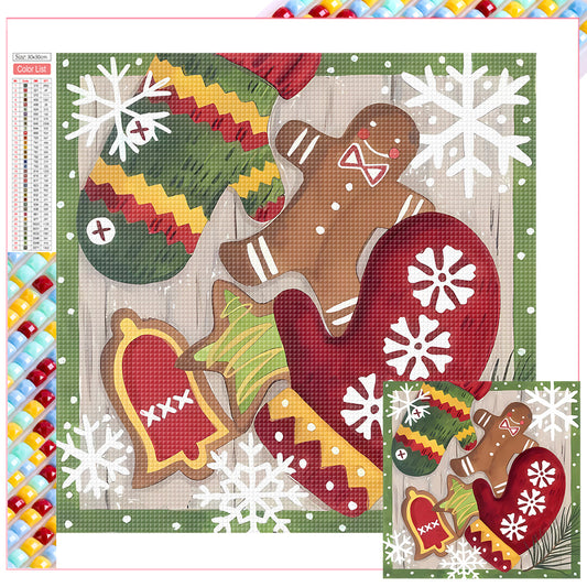 Diamond Painting - Full Square - Christmas gloves (30*30CM)