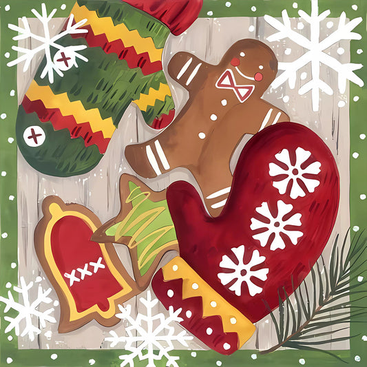 Diamond Painting - Full Square - Christmas gloves (30*30CM)