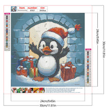 Load image into Gallery viewer, Diamond Painting - Full Round - penguin giving gift (30*30CM)
